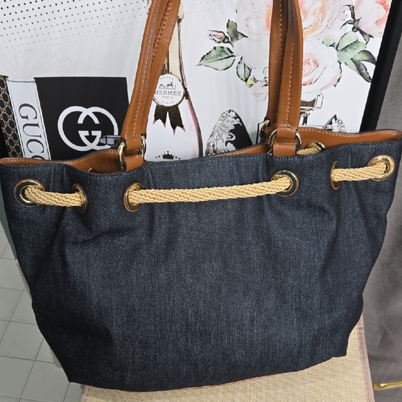 *SALE PRICE Michael Kors Denim Tote Bag NWOT - Picture 2 of 12